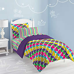 Dream Factory Rainbow Hearts Full Comforter Set