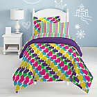 Alternate image 1 for Dream Factory Rainbow Hearts Full Comforter Set