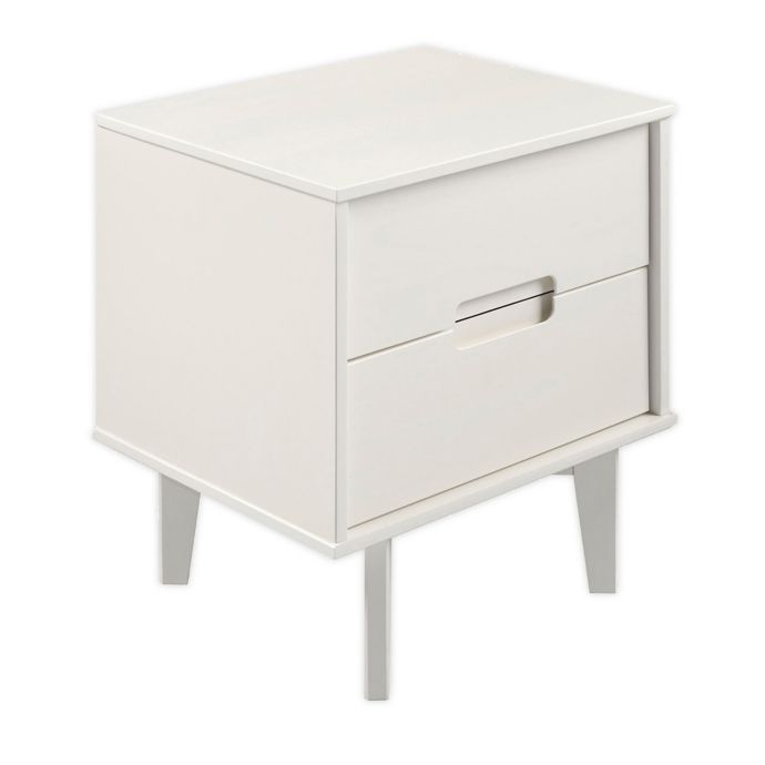 Forest Gate 2 Drawer Solid Wood Nightstand In White Bed Bath And Beyond Canada