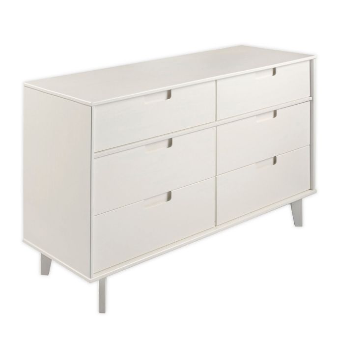 Forest Gate 6 Drawer Solid Wood Dresser In White Buybuy Baby