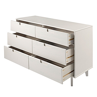 Forest Gate&trade; Diana 6-Drawer Solid Wood Dresser in White. View a larger version of this product image.