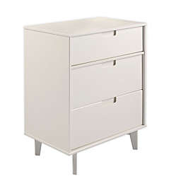 Forest Gate™ Diana Solid Wood 3-Drawer Dresser in White