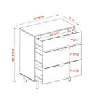 Alternate image 5 for Forest Gate&trade; Diana Solid Wood 3-Drawer Dresser in White