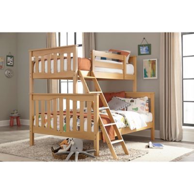natural wood bunk beds twin over full