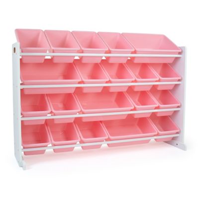 pink toy organizer bins