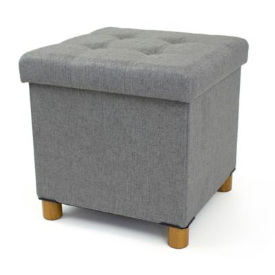 grey ottoman with tray