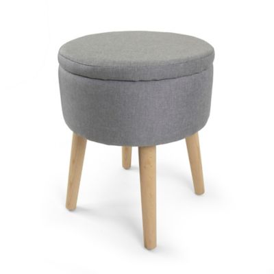 grey ottoman with tray