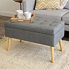 Alternate image 4 for Humble Crew Rectangular Storage Fabric Ottoman Bench in Grey