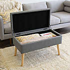 Alternate image 6 for Humble Crew Rectangular Storage Fabric Ottoman Bench in Grey