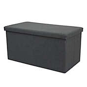 Humble Crew Maddox Tray Coffee Table Ottoman with Storage in Grey