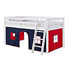 Alternate image 0 for Alaterre Furniture Roxy Junior Loft Bed in White with Red/Blue Playhouse Tent