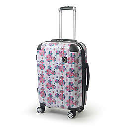 ful® Disney® Minnie Floral 21-Inch Hard Side Spinner Carry on Luggage in White