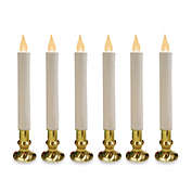 Brite Star 9-Inch Battery Operated LED Candles with Plastic Holder (Set of 6)