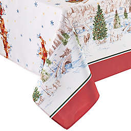 Elrene Home Santa's Snowy Sleigh Ride Tablecloth