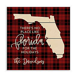 Designs Direct Florida for the Holidays 14-Inch x 14-Inch Pallet Wood Wall Art in Red
