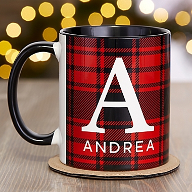 Christmas Plaid Personalized Coffee Mug Collection. View a larger version of this product image.