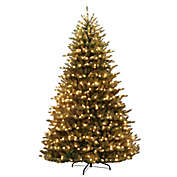 Puleo International 7.5-Foot Canadian Balsam Fir Pre-Lit Christmas Tree with Clear Lights