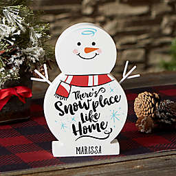 Snowplace Like Home Personalized Wood Snowman Collection
