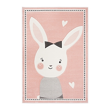 Safavieh Carousel Kids Bunny Area Rug in Pink. View a larger version of this product image.