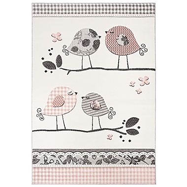 Safavieh Carousel Kids Birds Area Rug in Pink. View a larger version of this product image.