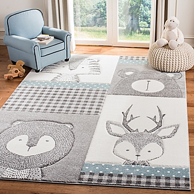 Safavieh Carousel Kids Zoo Area Rug in Grey. View a larger version of this product image.