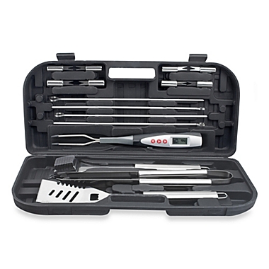 Just Grillin&#39;&reg; 17-Piece BBQ Tool Set with Digital Temp Fork. View a larger version of this product image.