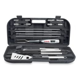 Just Grillin'® 17-Piece BBQ Tool Set with Digital Temp Fork