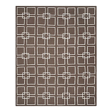 Martha Stewart by Safavieh Square Dance 9&#39; x 12&#39; Area Rug in Brown. View a larger version of this product image.