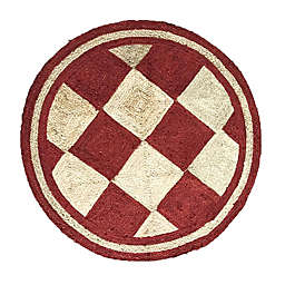 Checkers Jute Braid Handcrafted Round Area Rug