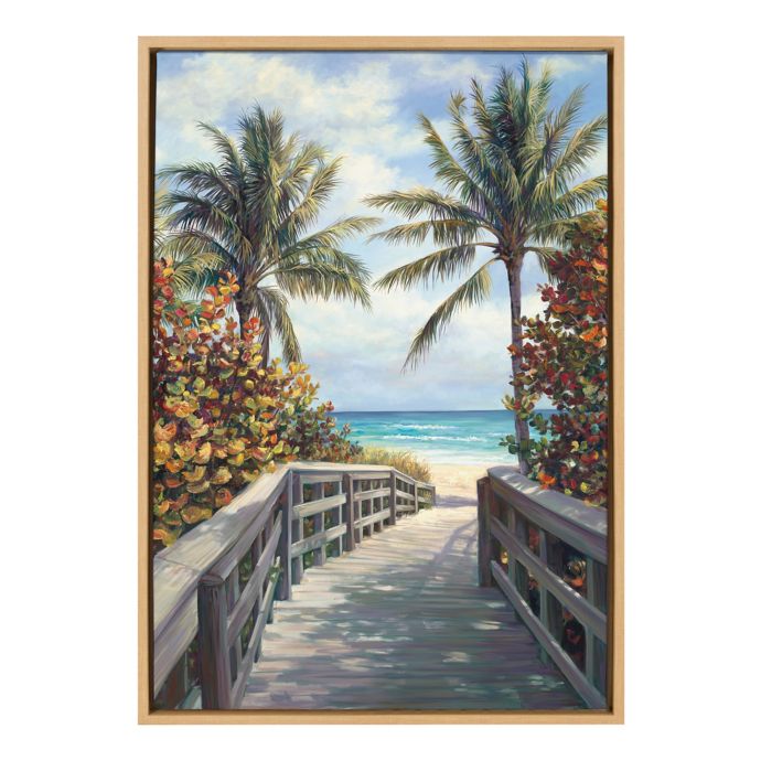 Beach Access 23 Inch X 33 Inch Framed Canvas Wall Art Bed Bath Beyond
