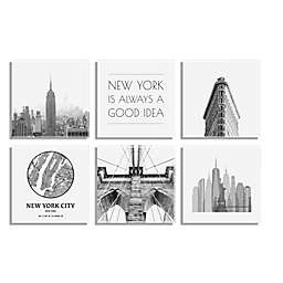 Kate and Laurel® 6-Piece New York Assorted Art Set