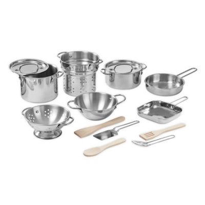 melissa and doug stainless steel pots and pans
