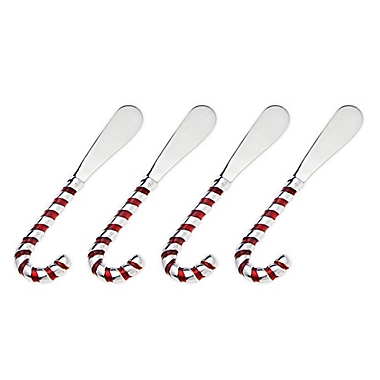 Godinger&trade; Candy Cane Spreaders in Red (Set of 4). View a larger version of this product image.