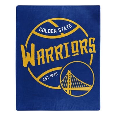 NBA Golden State Warriors Super-Plush Raschel Throw Blanket