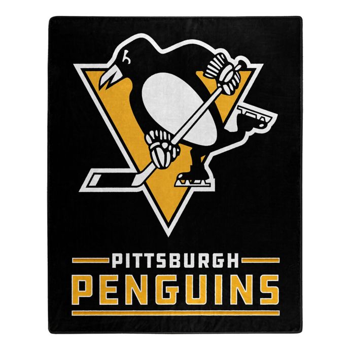 Super Hockey Ad Aria.Nhl Pittsburgh Penguins Super Plush Raschel Throw Blanket Bed Bath Beyond