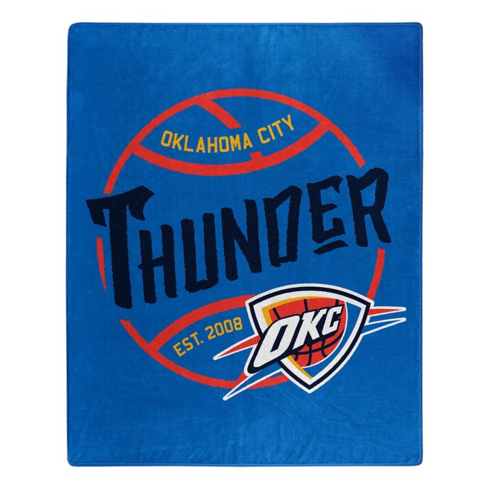 Nba Oklahoma City Thunder Super Plush Raschel Throw Blanket