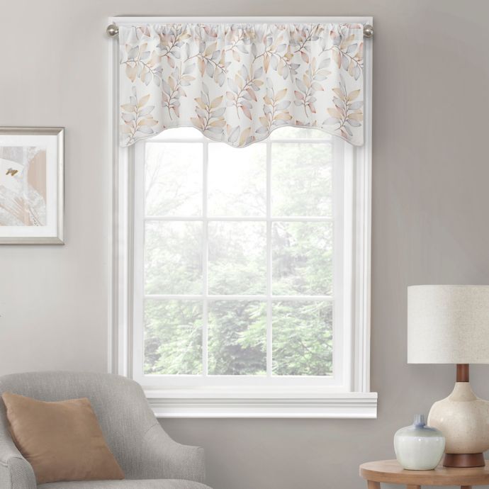 Eden Embroidered Scalloped Lined Window Valance Bed Bath and Beyond