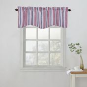 Austin Window Valance in Red/Navy