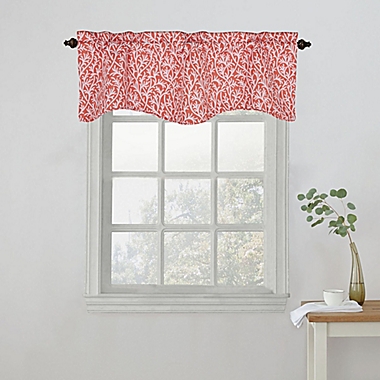 Oceana Scalloped Valance in Coral. View a larger version of this product image.