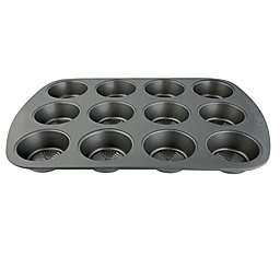 Taste of Home® Nonstick 12-Cup Metal Muffin Pan in Grey