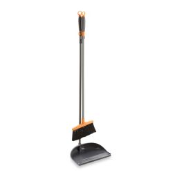 Casabella® Stationary Upright Sweep Set in Graphite/Orange