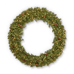 National Tree Company 48-Inch Garwood Spruce Pre-Lit Artificial Christmas Wreath in Green