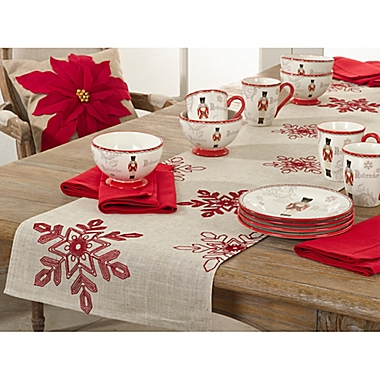 Saro Lifestyle Nivalis 16-Inch x 90-Inch Table Runner in Red. View a larger version of this product image.