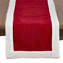 Saro Lifestyle Sherpa St. Nicholas Table Runner in Red