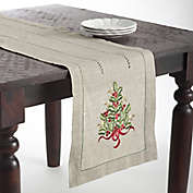 Saro Lifestyle Holly Tree Table Runner in Natural