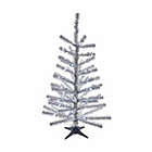 Alternate image 0 for Kurt S. Adler, Inc. 2-Foot Tinsel Pre-Lit Christmas Tree in Silver with White LED Lights