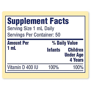Enfamil&reg; D-Vi-Sol&reg; 50 ml Liquid Vitamin D Supplement Drops for Infants with Dropper. View a larger version of this product image.
