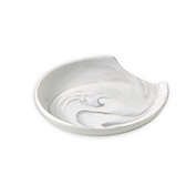 Artisanal Kitchen Supply&reg; Coupe Marbleized Porcelain Spoon Rest in Grey