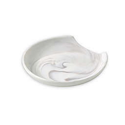 Artisanal Kitchen Supply® Coupe Marbleized Porcelain Spoon Rest in Grey