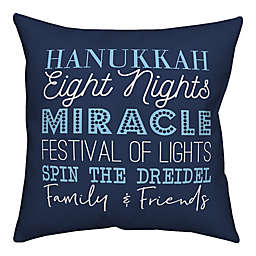 Designs Direct Hanukkah Words Throw Pillow